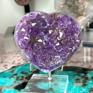 Druzy Amethyst Heart - DAH03